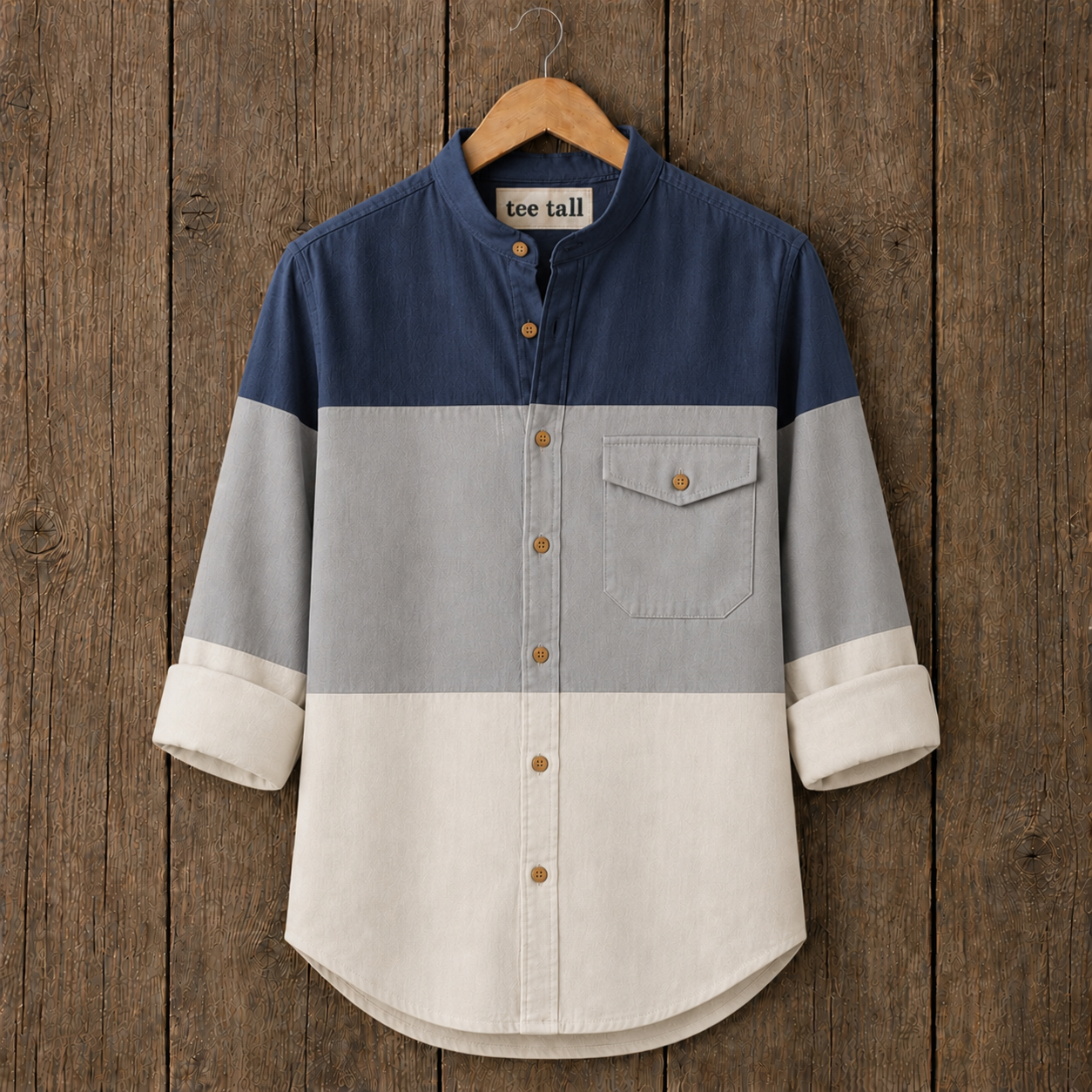 Mens Button Up Cotton Full Sleeve Shirt TTMBUS489 - Multi Color