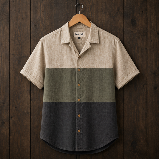 Mens Button Up Cotton Half Sleeve Shirt TTMBUS463 - Multi Color