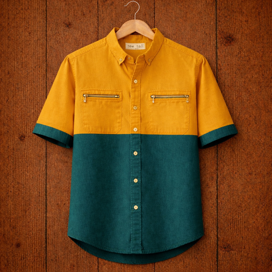 Mens Button Up Cotton Half Sleeve Shirt TTMBUS257 - Multi