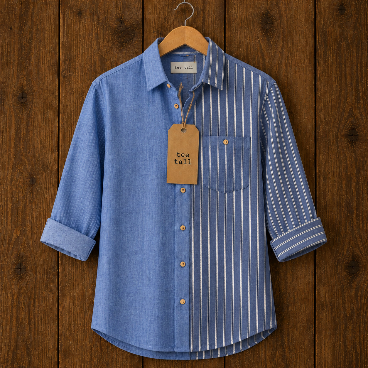 Mens Button Up Cotton Full Sleeve Shirt TTMBUS440 - Multi Color
