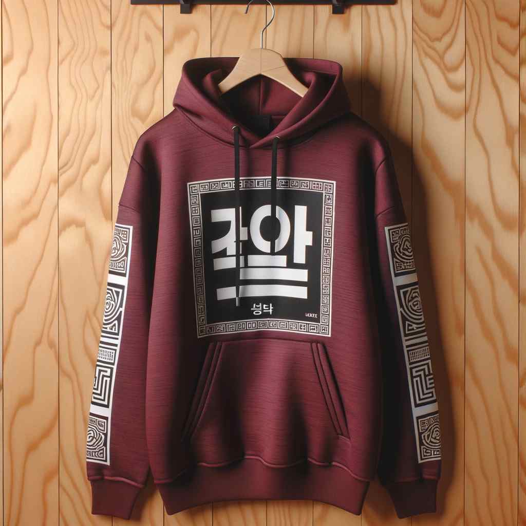 Tee Tall Mens Printed Kangaroo Hoodie TTMPKHPR14 - Maroon