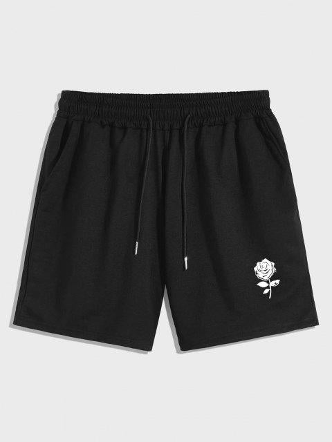 Mens Summer Shorts + T-Shirt Set - TTMSS35 - Black Black