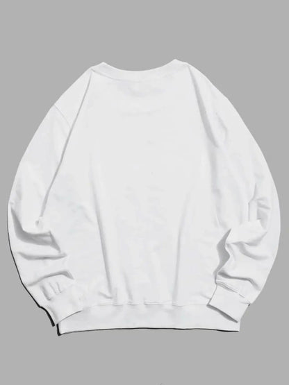 Mens Printed Sweatshirt by Tee Tall TTMPWS46 - White