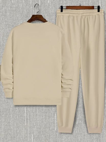 Mens Sweatshirt and Pants Set by Tee Tall - MSPSTT20 - Cream Cream