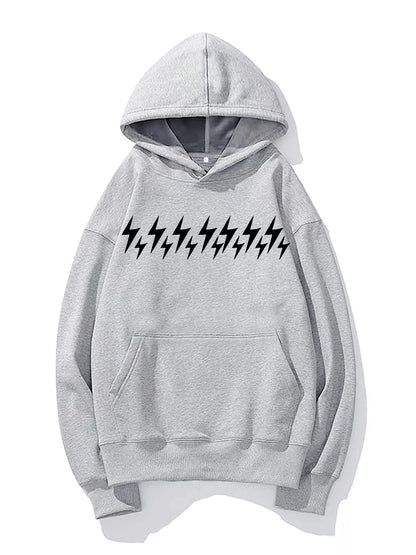 Tee Tall Mens Printed Kangaroo Hoodie TTMPKHPR8 - Grey