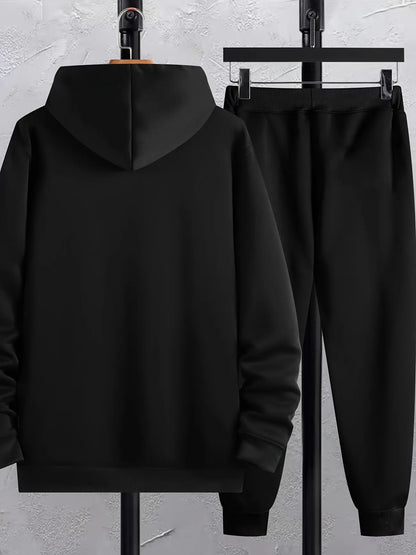 Mens Hoodie and Pants Set by Tee Tall - MHPSTT5 - Black Black