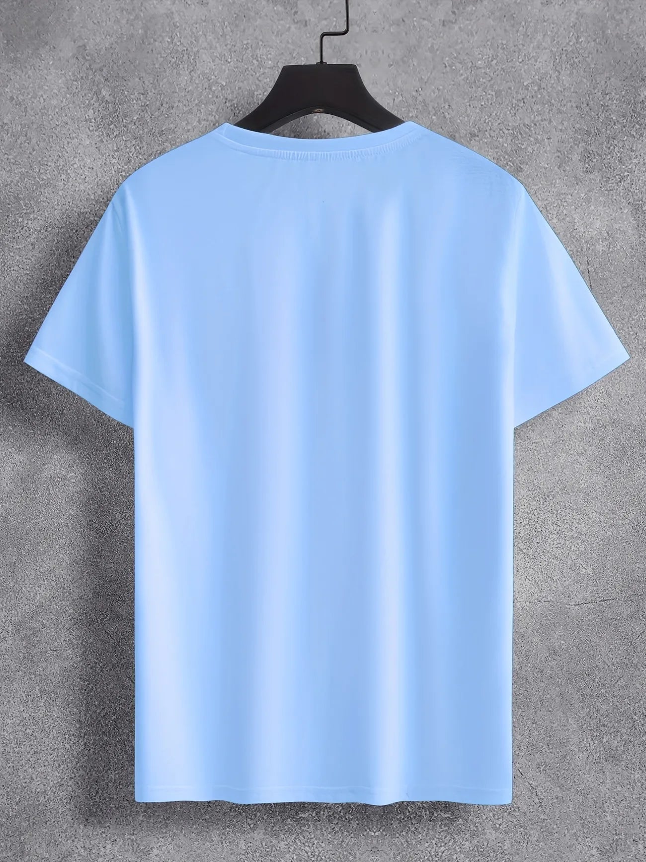 Mens Cotton Sticker Printed T-Shirt TTMPS89 - Light Blue