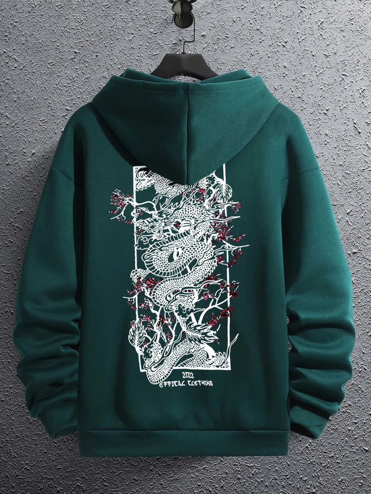 Tee Tall Mens Printed Kangaroo Hoodie TTMPKHPR2 - Green