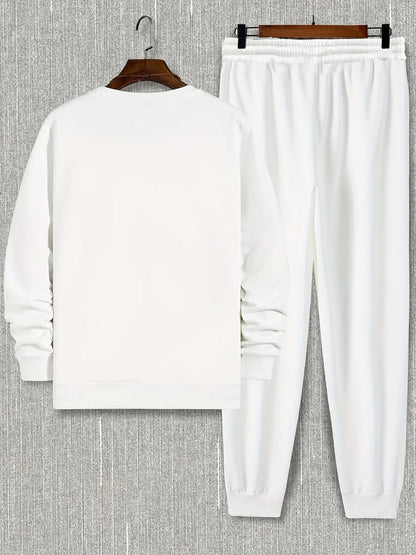 Mens Sweatshirt and Pants Set by Tee Tall - MSPSTT22 - White White