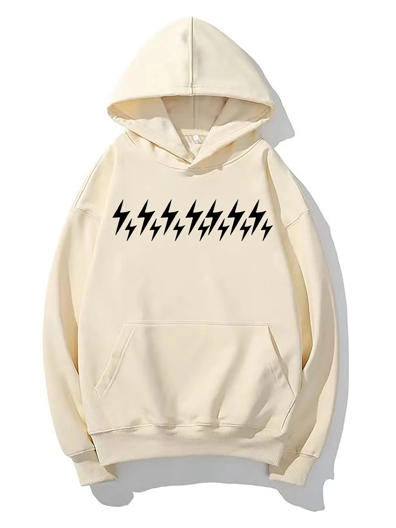 Tee Tall Mens Printed Kangaroo Hoodie TTMPKHPR8 - Cream