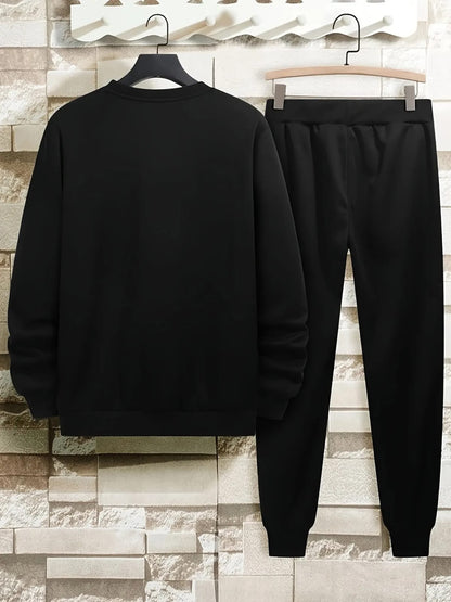 Mens Sweatshirt and Pants Set by Tee Tall - MSPSTT3 - Black Black