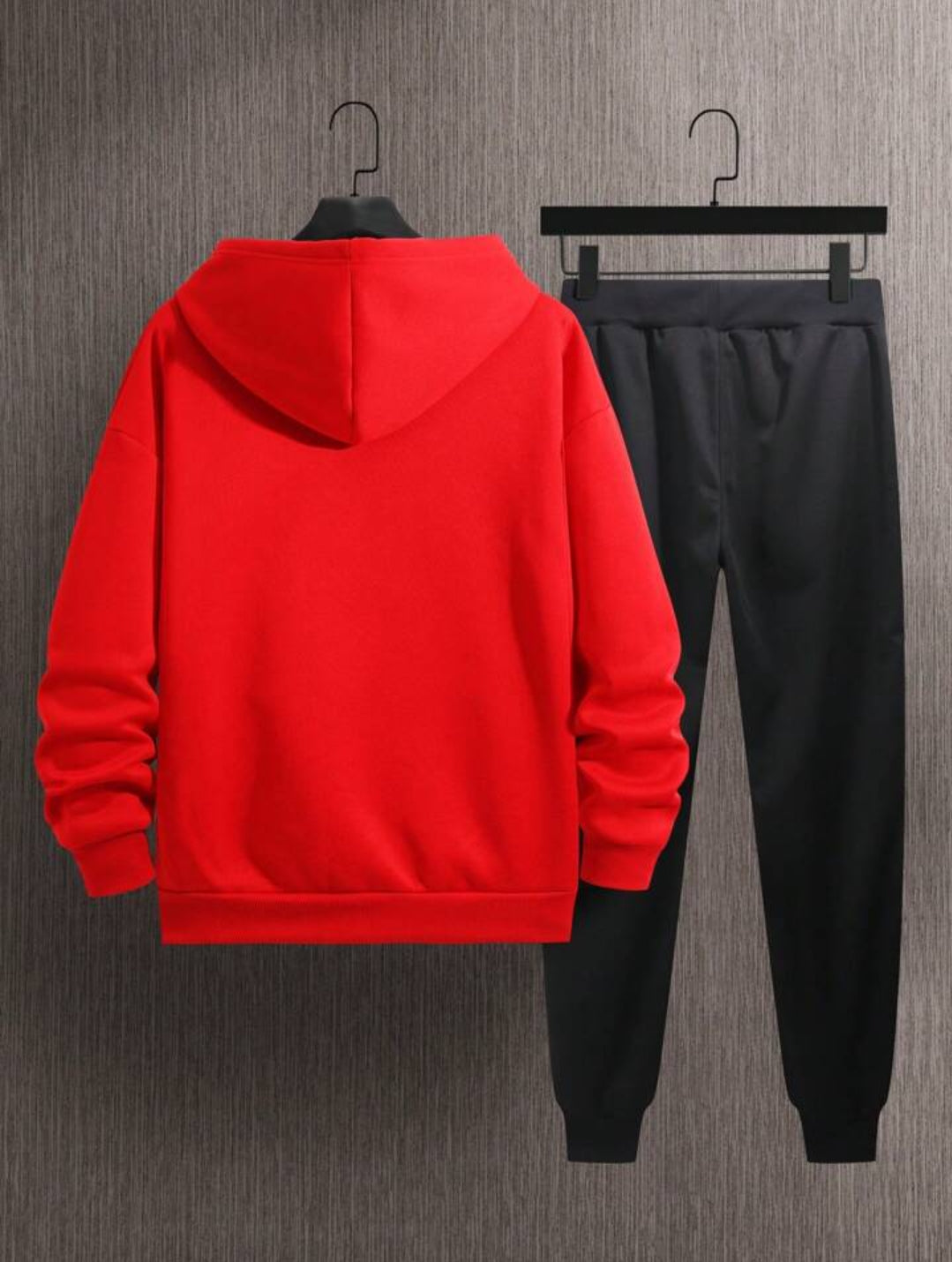 Mens Hoodie and Pants Set by Tee Tall - MHPSTT28 - Red Black