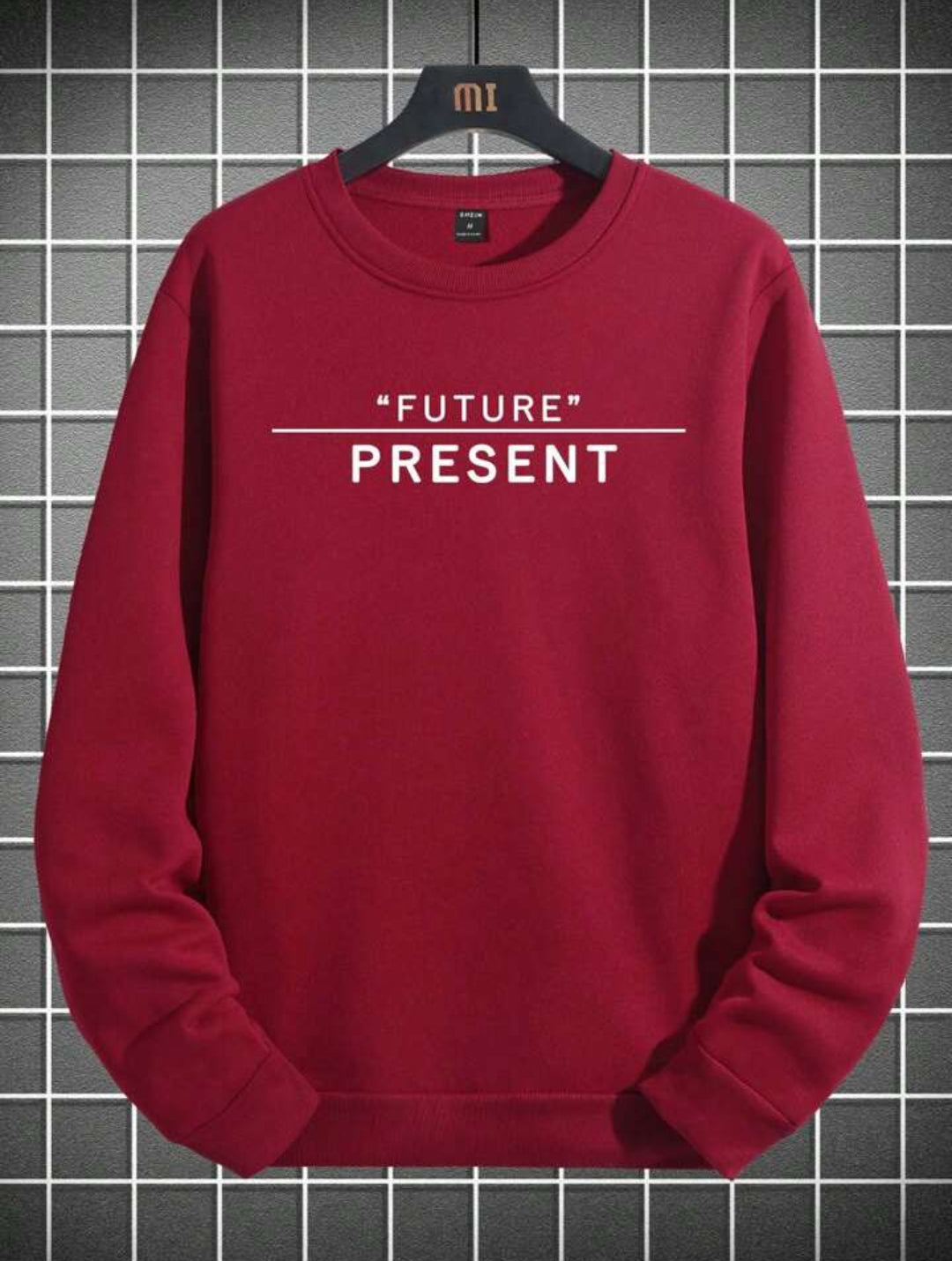 Mens Printed Sweatshirt by Tee Tall TTMPWS66 - Maroon