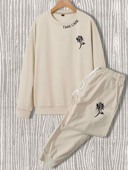 Mens Sweatshirt and Pants Set by Tee Tall - MSPSTT15 - Cream Cream