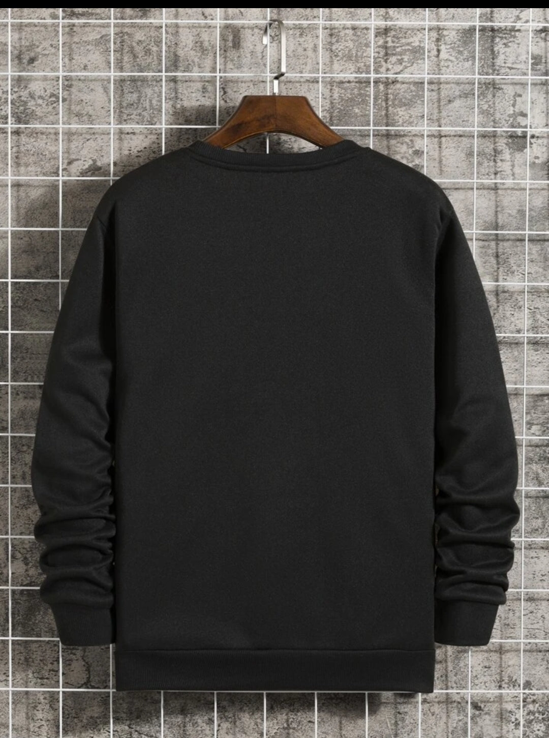 Mens Printed Sweatshirt by Tee Tall TTMPWS43 - Black