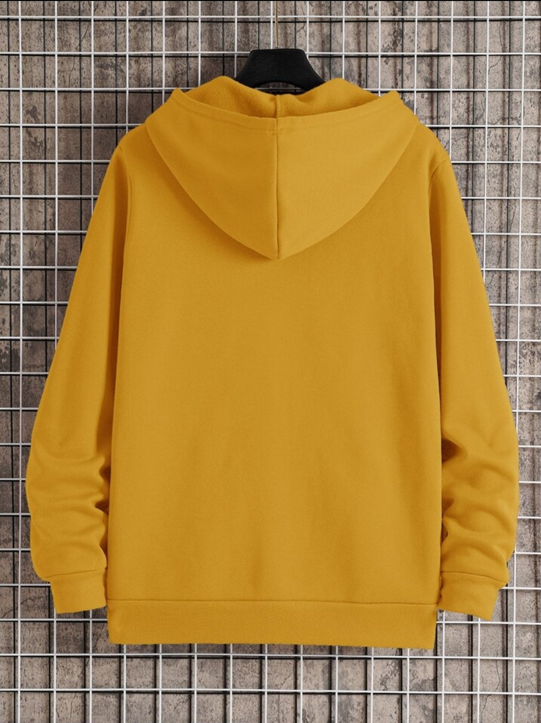 Tee Tall Mens Plain Zip Hooded Jacket TTZPHOJA - Yellow