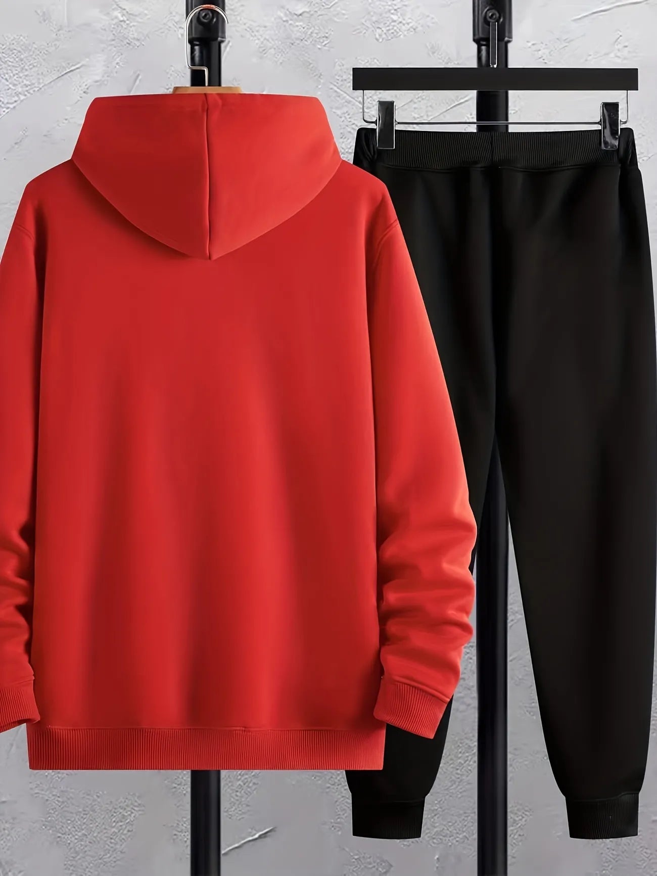 Mens Hoodie and Pants Set by Tee Tall - MHPSTT18 - Red Black