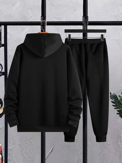 Mens Hoodie and Pants Set by Tee Tall - MHPSTT6 - Black Black