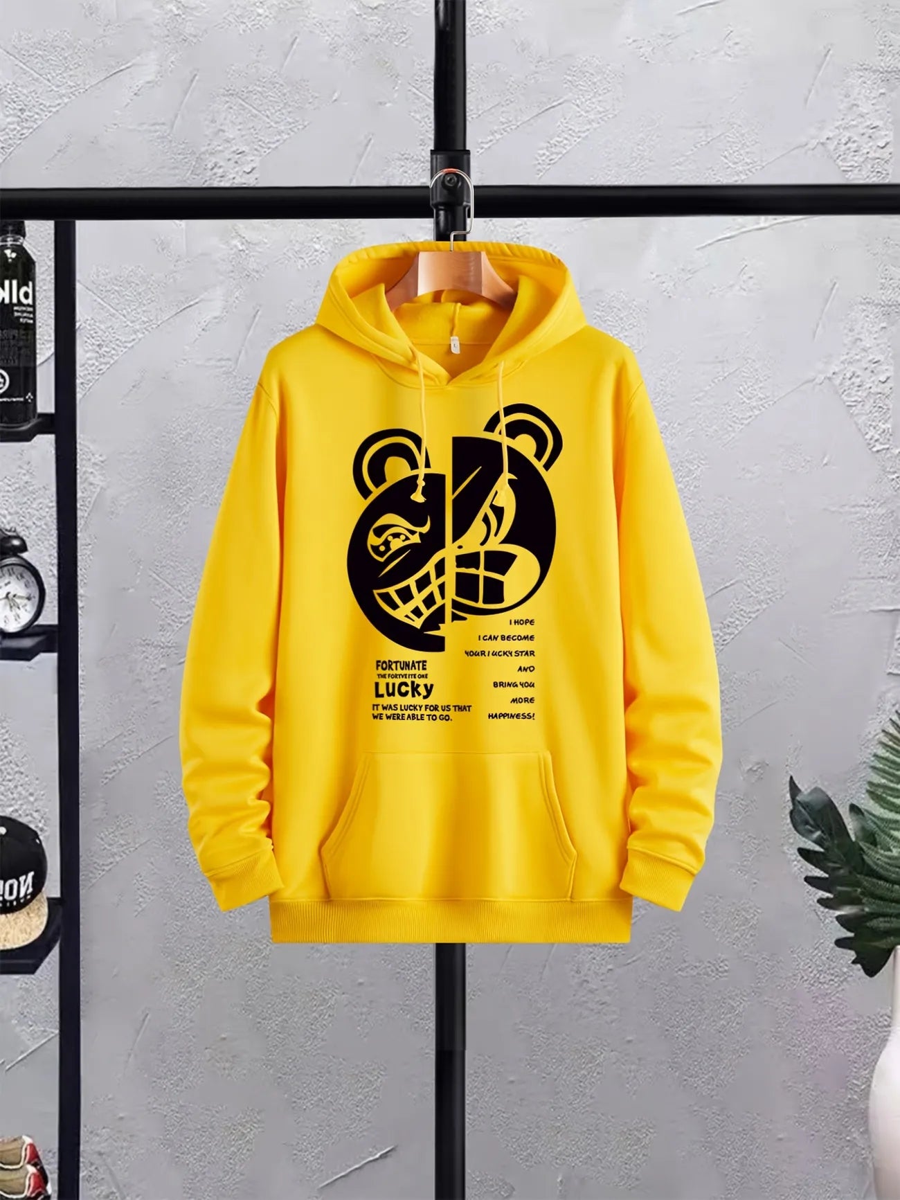 Mens Hoodie and Pants Set by Tee Tall - MHPSTT13 - Yellow Black