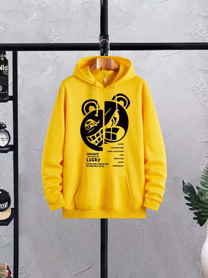 Mens Hoodie and Pants Set by Tee Tall - MHPSTT13 - Yellow Black