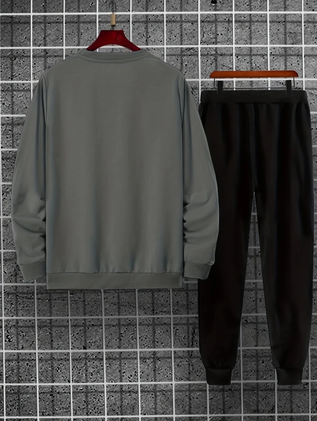 Mens Sweatshirt and Pants Set by Tee Tall - MSPSTT28 - Charcoal Black