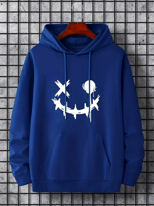 Tee Tall Mens Printed Kangaroo Hoodie TTMPKHPR5 - Royal Blue