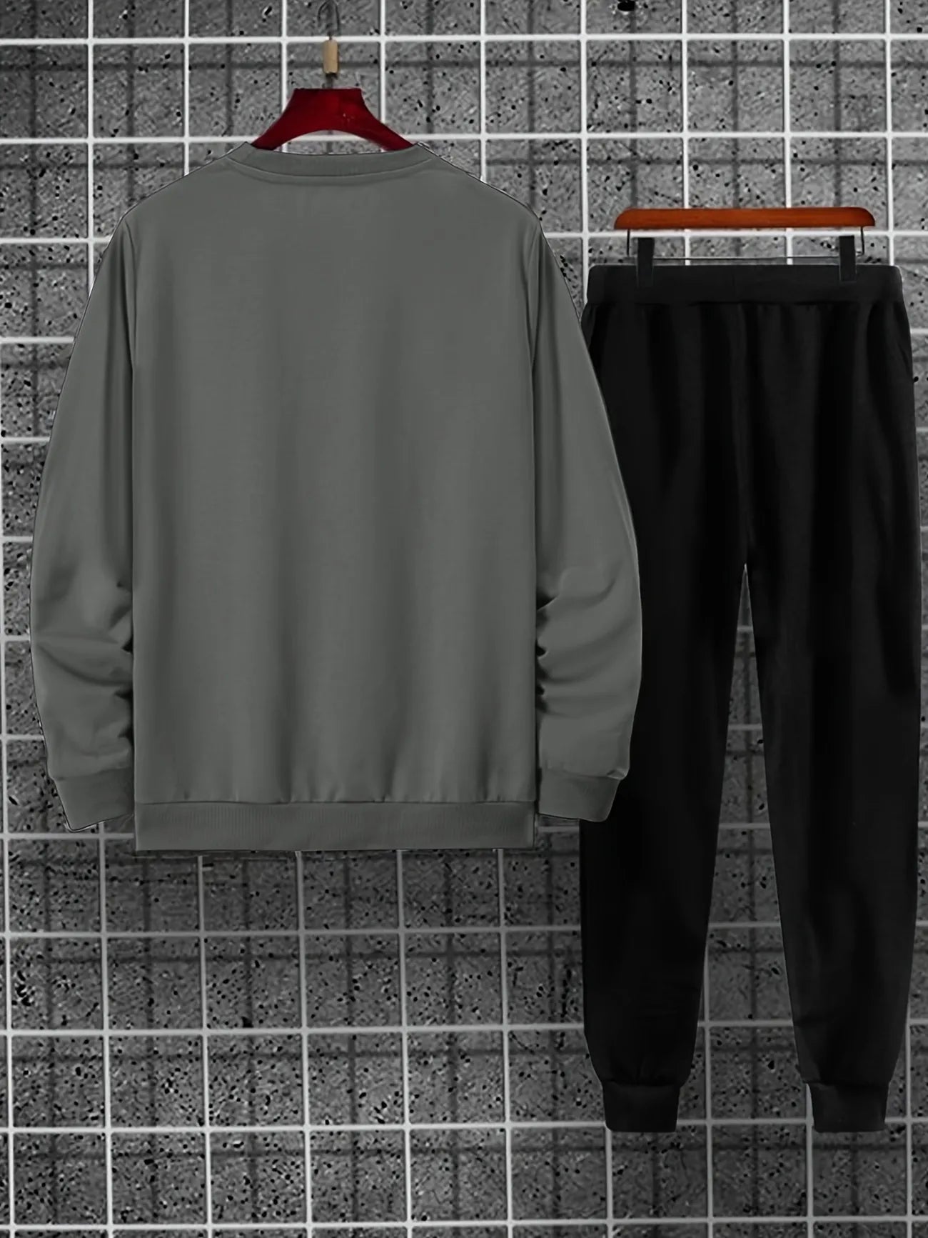 Mens Sweatshirt and Pants Set by Tee Tall - MSPSTT29 - Charcoal Black