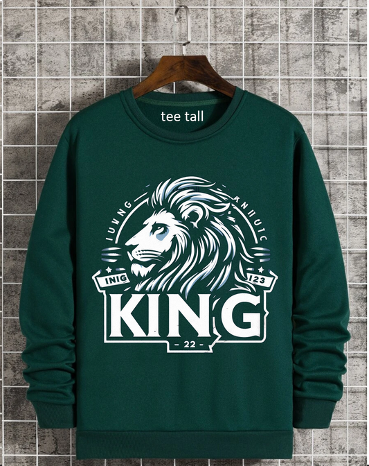 Mens Printed Sweatshirt by Tee Tall TTMPWS78 - Green